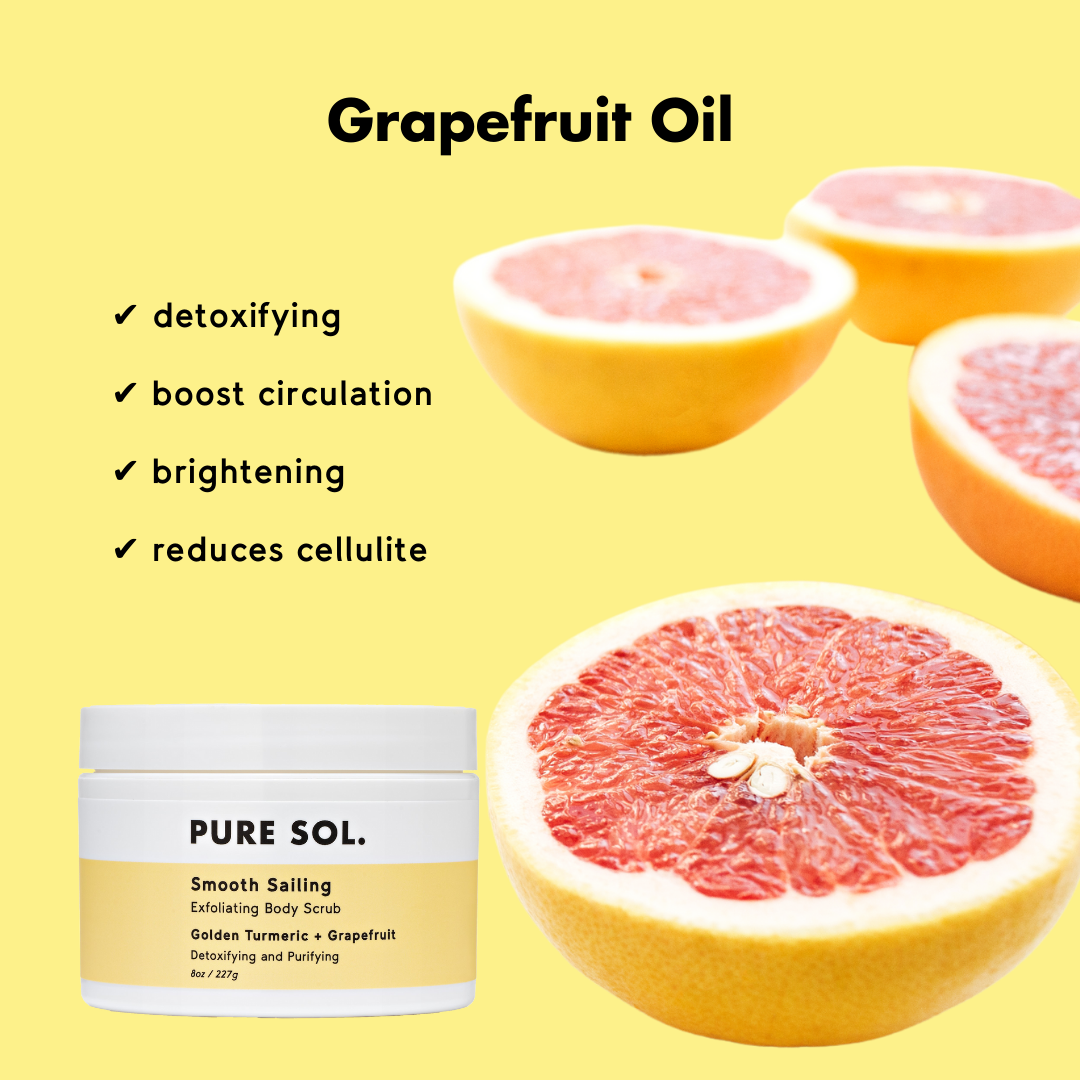PURE SOL. Beauty Smooth Sailing Golden Turmeric + Grapefruit Detox Body Scrub