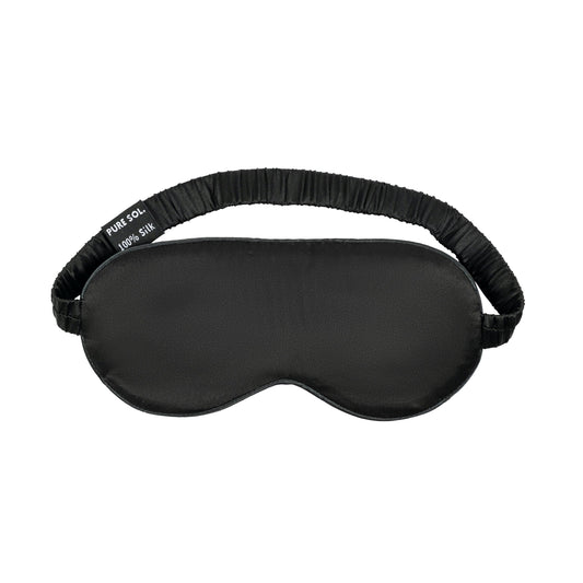 PURE SOL. Beauty Silk Sleep Eye Mask- Black Onyx