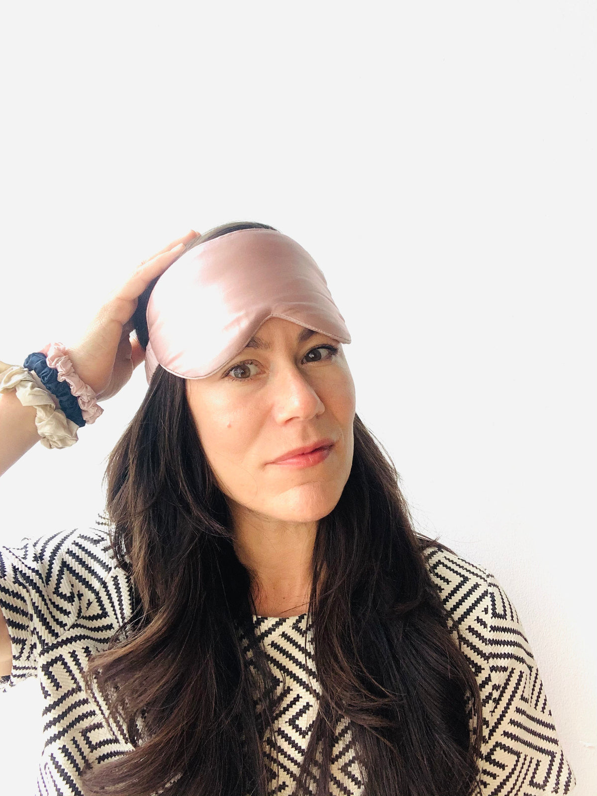 PURE SOL. Beauty Blissful Sleep 100% Mulberry Silk Sleep Eye Mask - Navy